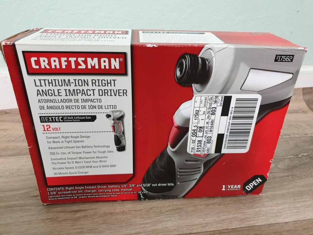 Craftsman 5702 nextec 12.0 volt right angle impact driver hot sale