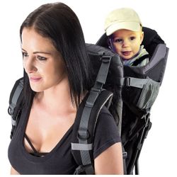 Hiking Baby Carrier Backpack - Comfortable Toddler/Baby Backpack Carrier System with Diaper Change Pad, Insulated Pocket + Rain and Sun Hood to Protec