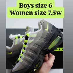 Nike Air Max 95 Big Bubble Neon Boys Size 6 Gradeschool Size 6 Women Size 7.5w