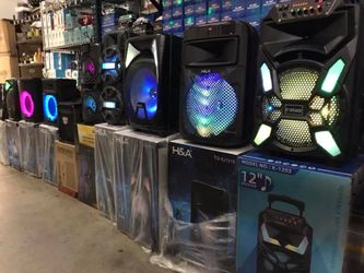 Bluetooth party speakers warehouse-direct low price & great quality!
