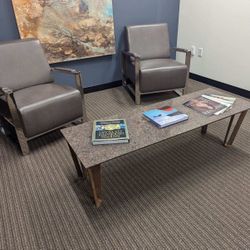 High End Coffee Table Granite And Iron