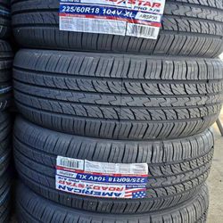 225/60R18 Set Of 4 American New Tires 