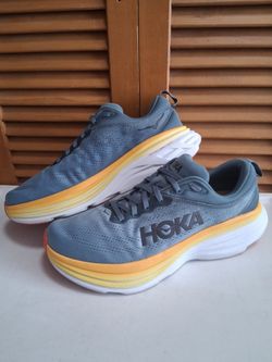 Hoka Bondi 8 Goblin Blue/ Mountain Spring Men's Running Shoe * Size: 10.5 (2E) Wide