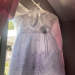 Girls 2t Batispm Dress/dedication Dress