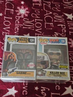 Funko Pop Star Wars Rebels Sabine & Naruto Killer Bee Bundle