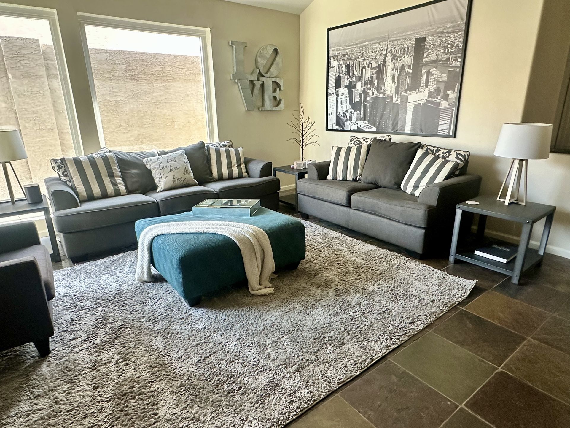Gray Sofa Set