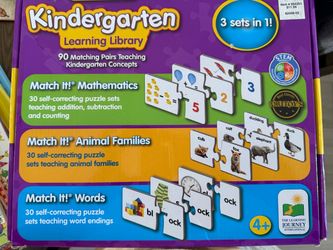 Kindergarten Learning Library 3-in-1 Puzzle Set