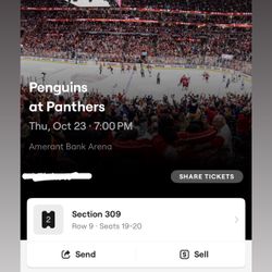 Panthers 10/23 Penguins 