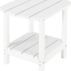 LZRS Double Adirondack Side Table, Outdoor Side Tables, End Tables for Patio, Backyard,Pool, Indoor Companion #1155