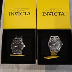 Invicta Men's Watch Celestial Black Dial Silver Stainless Steel Bracelet 