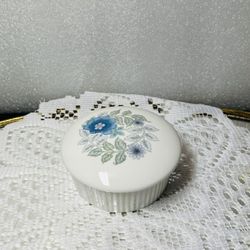 Vintage Wedgewood Bone China Floral Trinket Box/Made in England