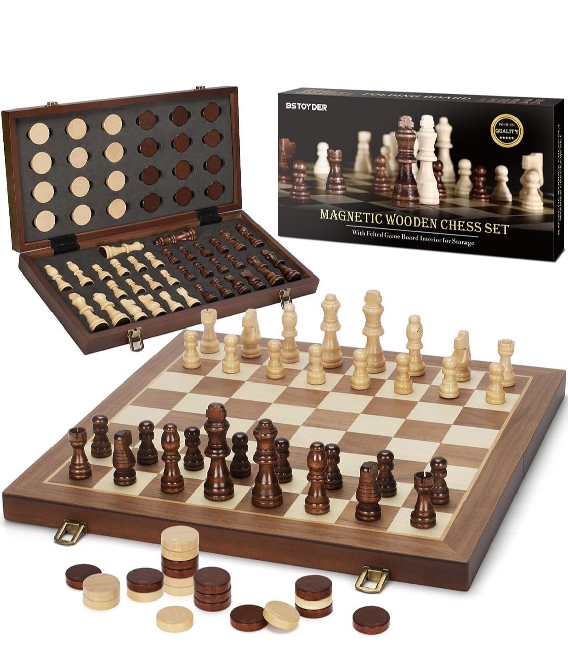 Magnetic Chess & Checkers Set