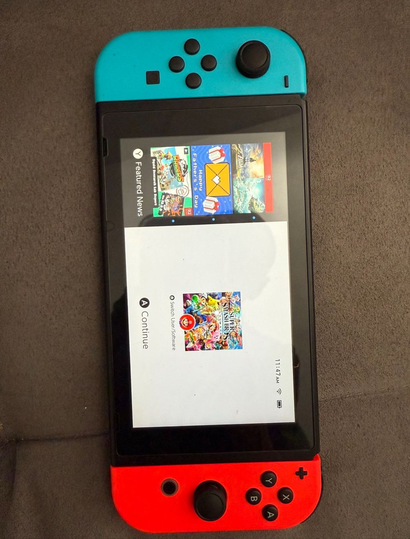 Nintendo Switch With Super Smash Bros