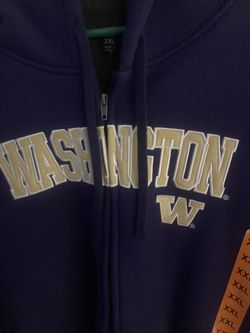 Brand New Washington Huskies Full Zip Hooded Fleece Size Xxl