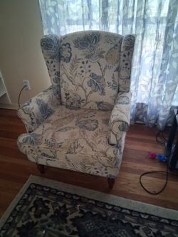 Floral Wingback Chair