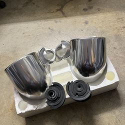 6.5" Chrome Wakeboard Tower Speaker Pods for Boat, missing 4 screws, sold as is 