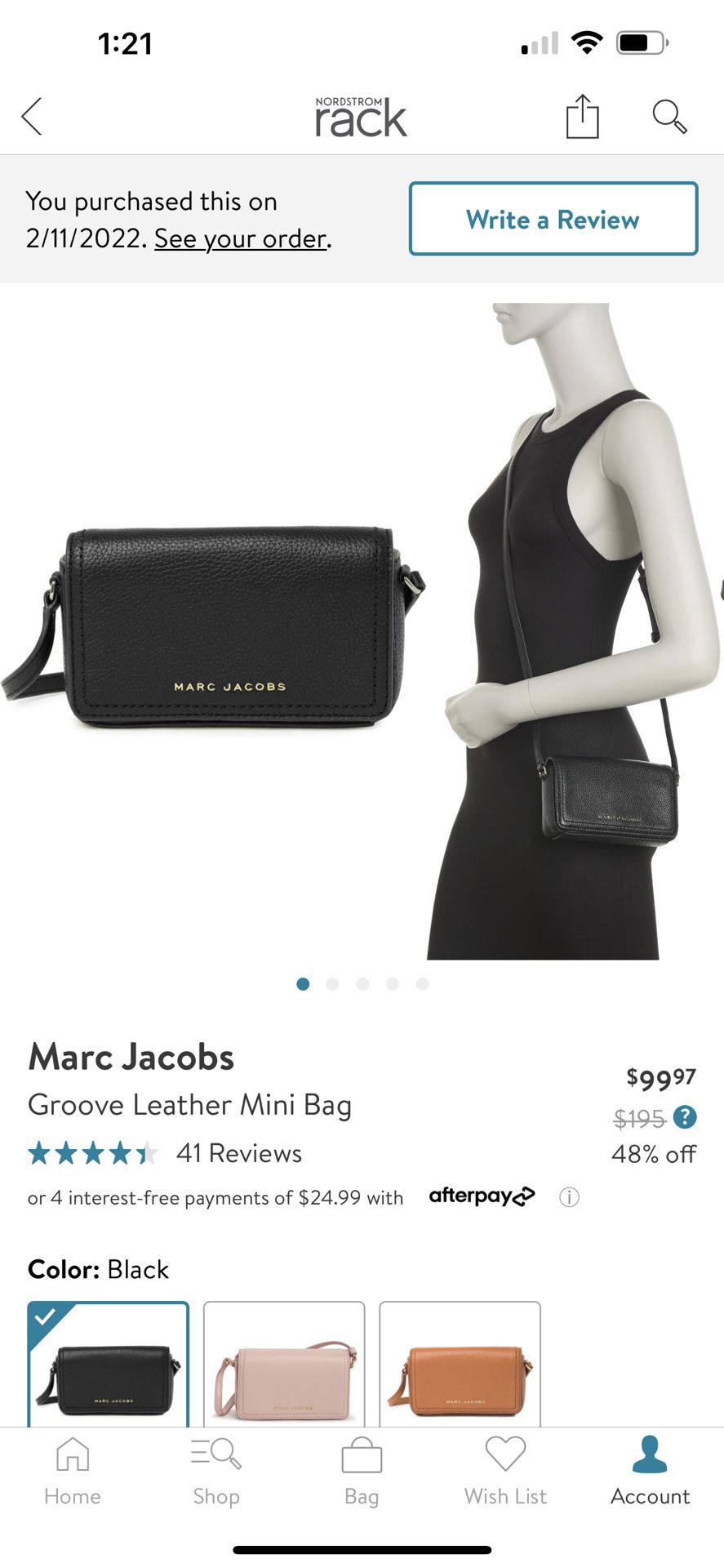 Marc Jacobs Mini Bag $50