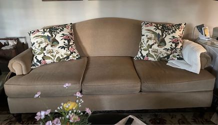 Camel back sofa