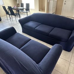reclining sofa With A Mattress + Loveseat