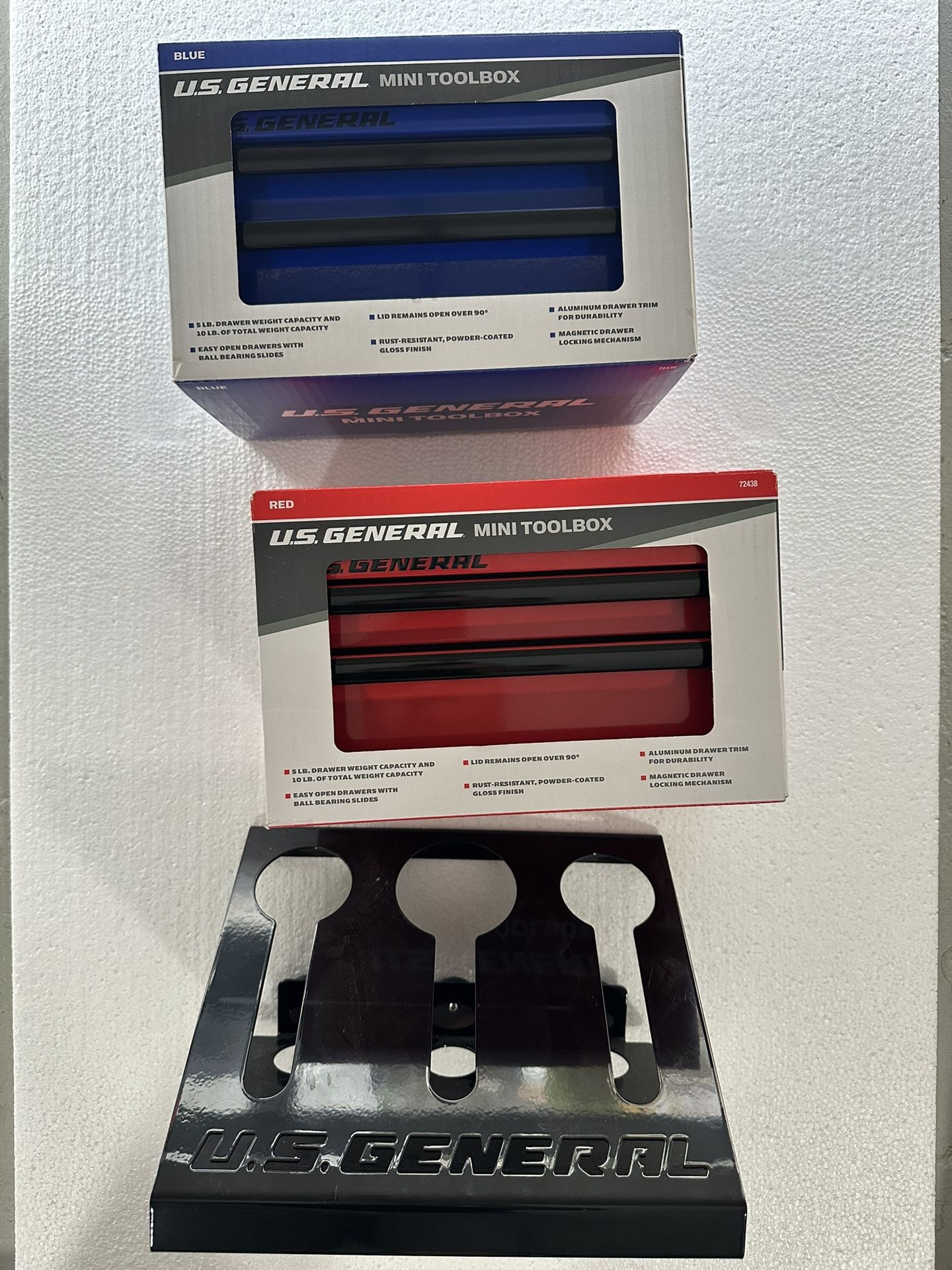 US General Mini Tool Boxes and Power Tool Holder