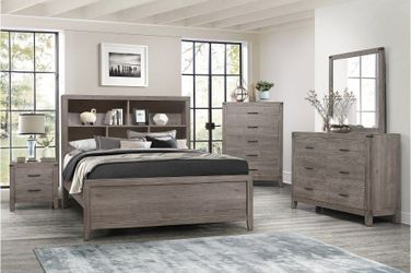 Storage headboard queen bedroom set