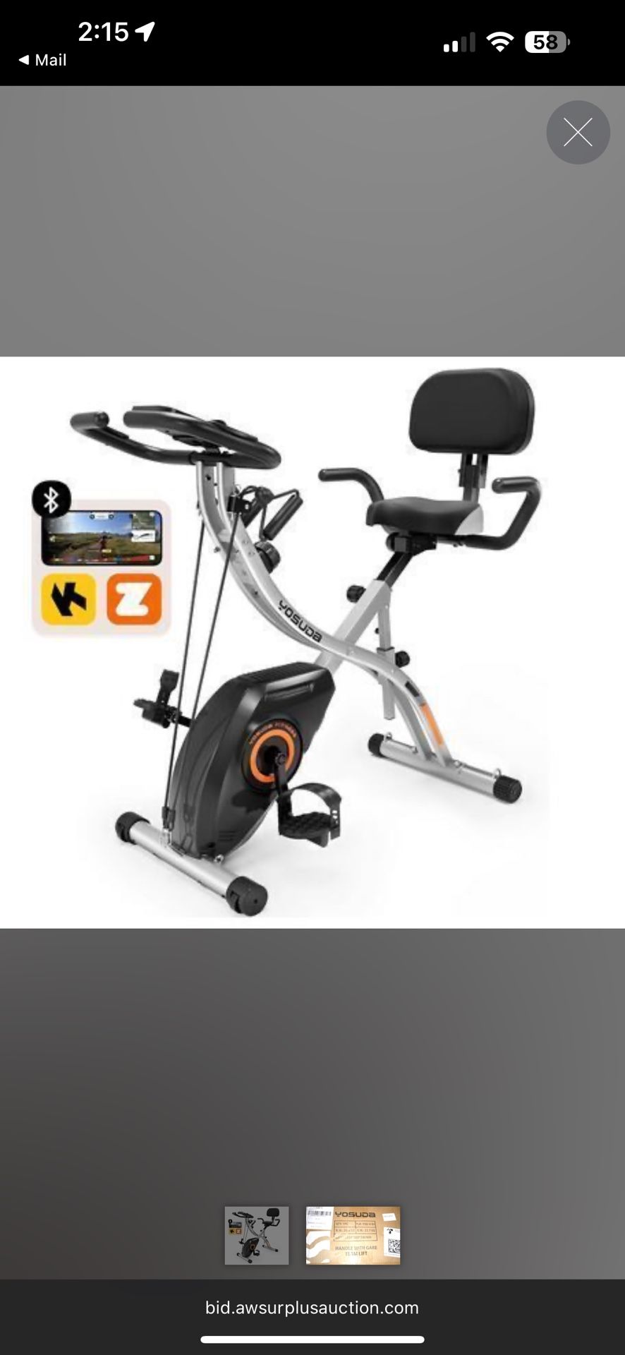 Exercise Bike- NEW IN BOX