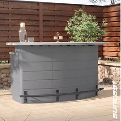 Suncast Backyard Oasis Resin Plastic Outdoor Bar