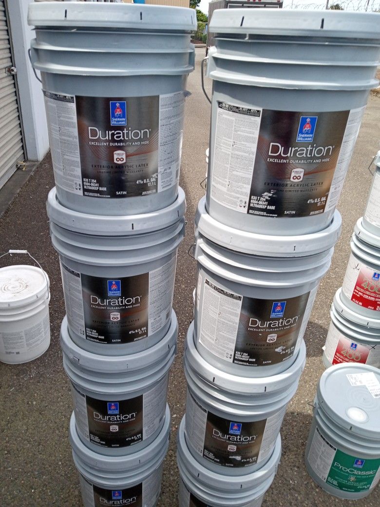 5 Gallon Buckets Of Sherwin Williams Exterior Duration Paint
