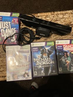 Xbox 360 Kinect With 4 Games