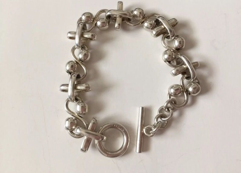 Mexico 925 Sterling Silver Bracelet 1.2 OZ (34 grams)