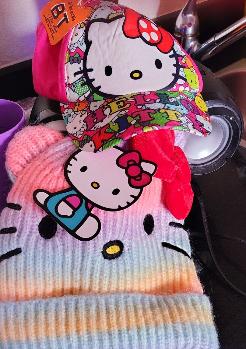 Kids Hello Kitty Cap N Beanie Set