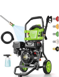 Gas Powered Pressure Washer 4200 PSI 4.0 GPM Portable Power Washer with 209CC 7HP Engine, High Pressure Washing Machine with 25ft Hose, 5 Nozzles & Fo