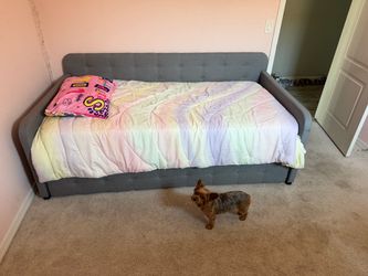 Trundle Bed Twin with 2 Basically Brand New Twin Mattress's