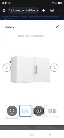White Wall-Mount Storage Cabinet with Double Doors