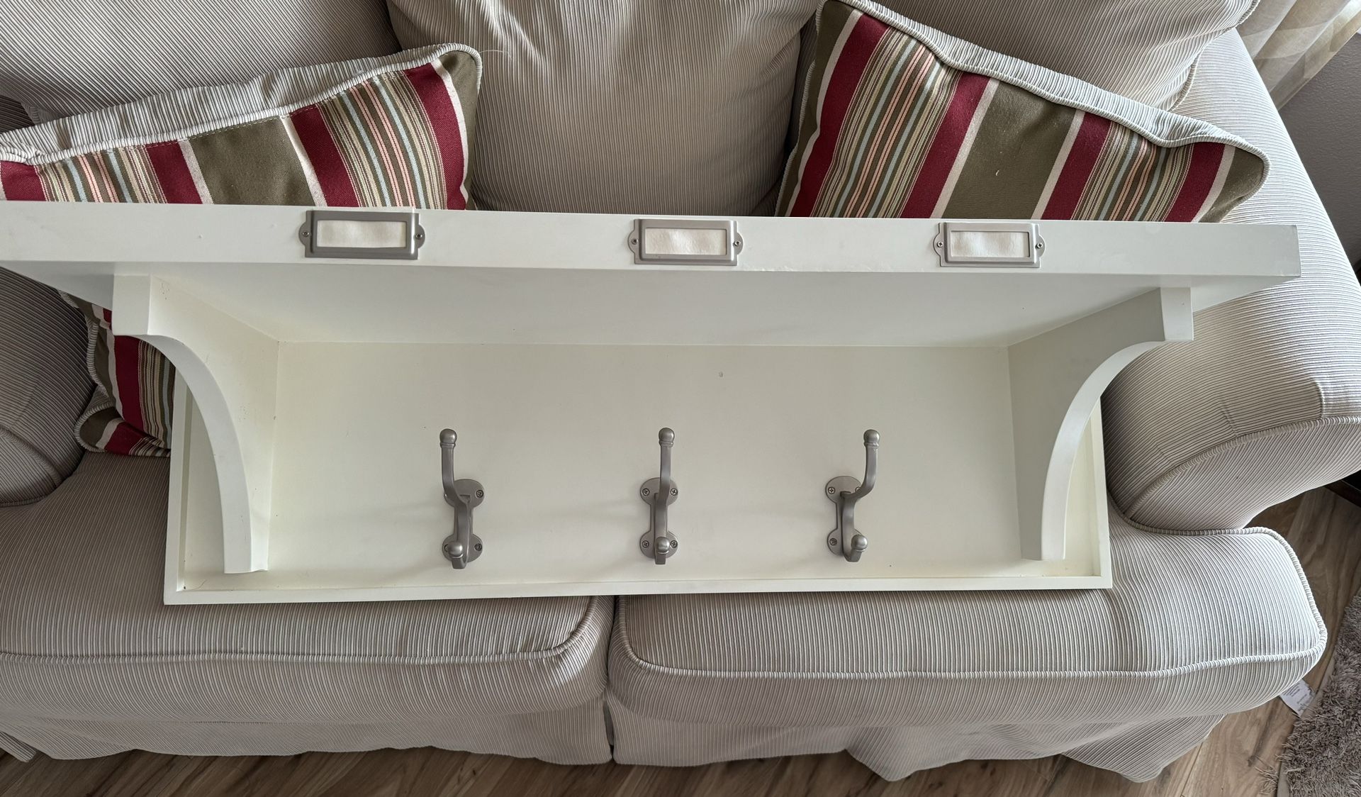 Pottery Barn Shelf With Hooks