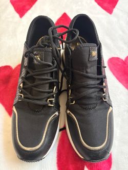 Michael Kors Black and Gold Sneakers
