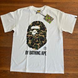 White camo bape tee