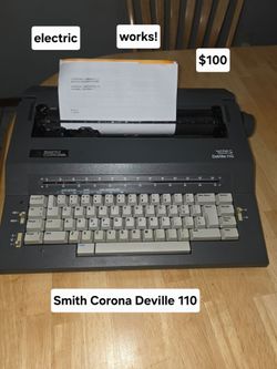 Smith Corona Eldctic typewriter DeVille 110
$100
Pick up in Harlingen, I live near Walmart
Antiques & Telephones