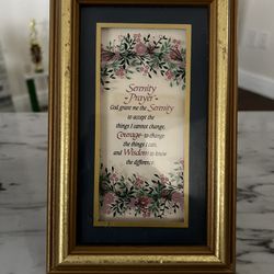 Serenity Prayer 8 1/2 Inches By 5 1/2 Inches $15