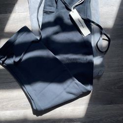 Essentials uncuffed black sweats