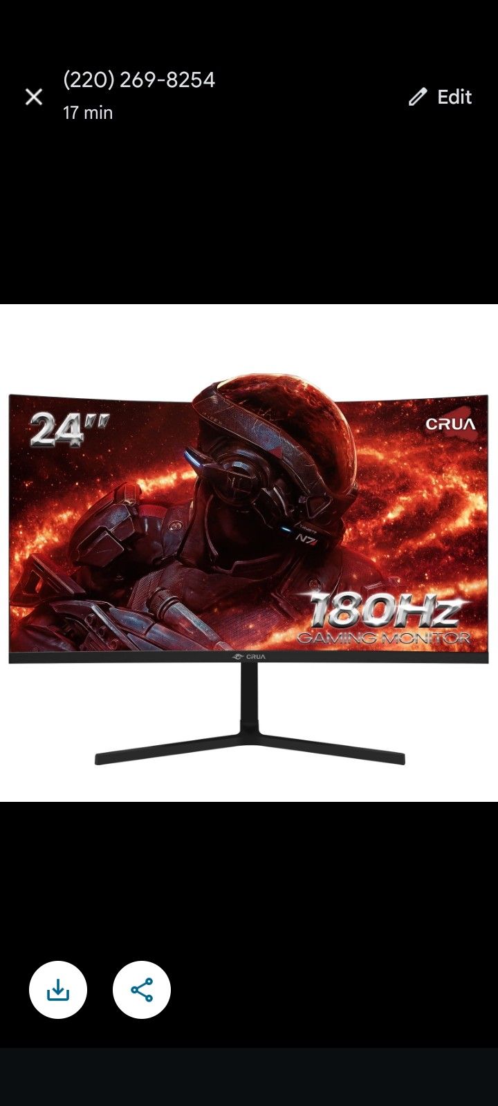 32Inch Monitor Curved 1080p 180hz Gaming Monitor