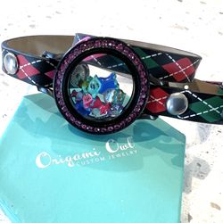 New Origami Owl Trolls Be True To You Wrap Colorful Bracelet Rare Custom Jewelry Rhinestone Eye Candy Rare Retired  