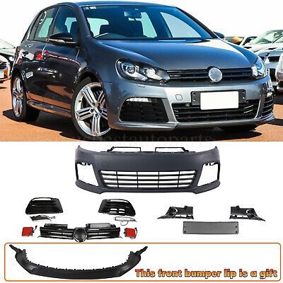 R20 Style Front Bumper Cover W/ LED DRLs W/ Grille for Volkswagen Golf 6 12-13