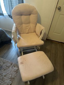 Nursery rocking chair with ottoman