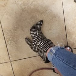 New Black Booties Size 7