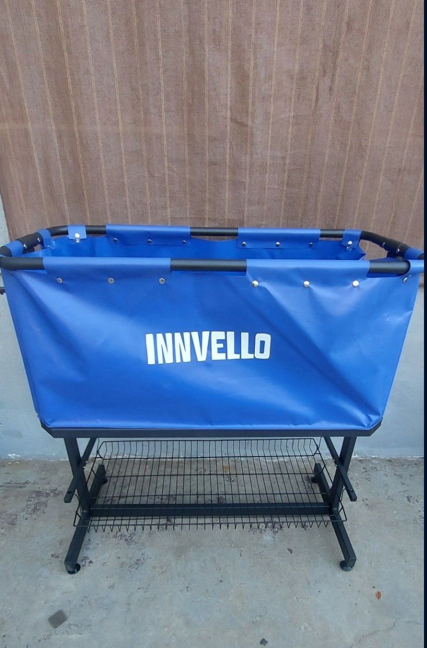 Innvello Dog Bathtub Pet Wash Station for Bathing, Showering, and Grooming - PVC Material Elevated Standing Dog Bath Tub, Suitable for Cats and Dogs,