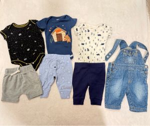 Baby Boy Clothing Bundle – 7 Pieces 0-3 Months