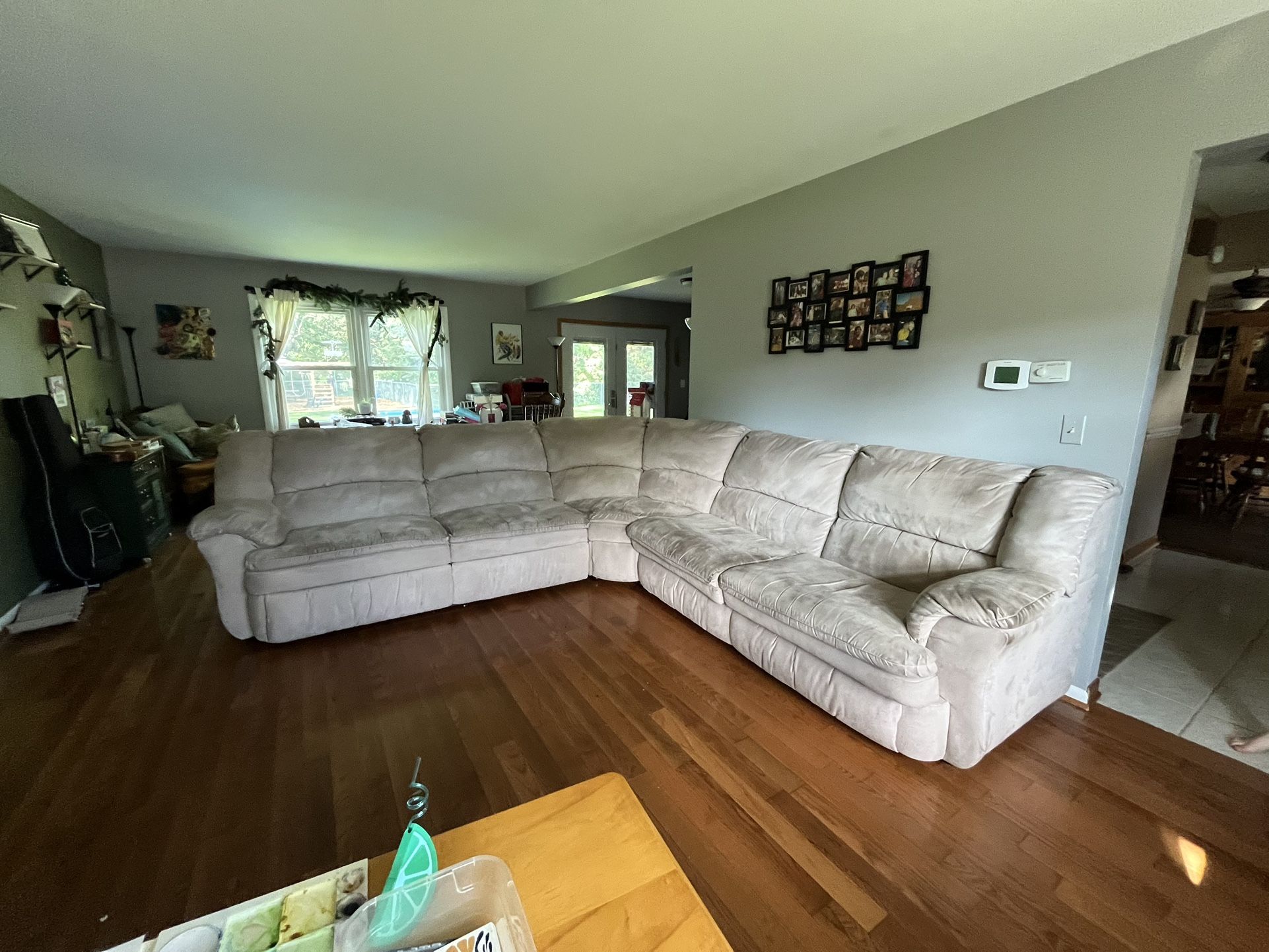 Sectional Couch With Pull Out Queen Mattress And Two Reclining Seats
