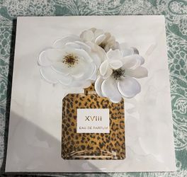 Perfume Bottle Floral Wall Art Print