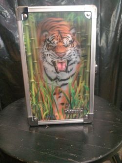 3D Tiger Vaultz Brand Locking Pencil Box.